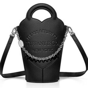 Tiffany & Co. Black Crossbody Bag with Chain Detail